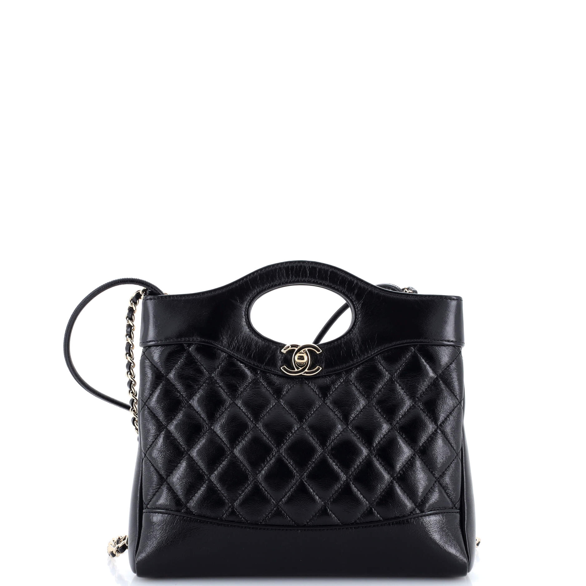 31 Shopping Bag Quilted Crumpled Calfskin Mini