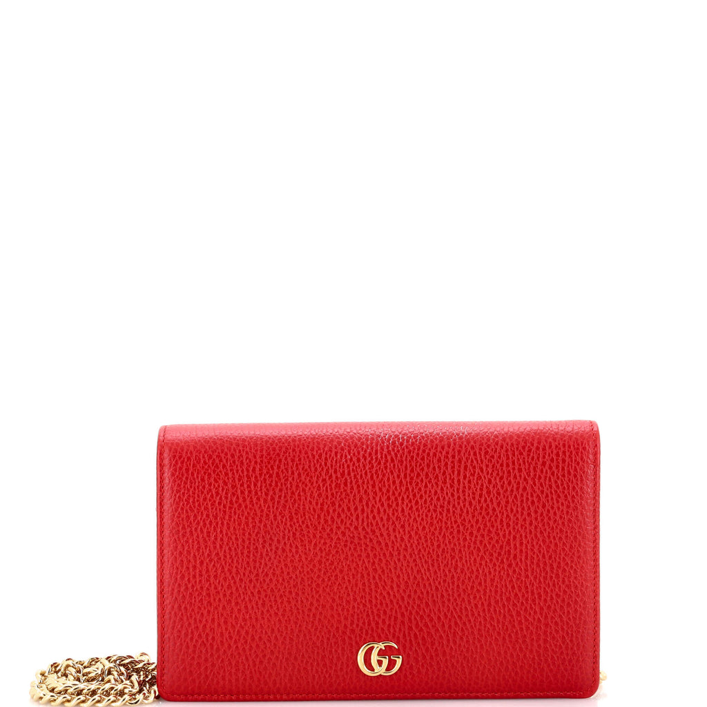 Petite GG Marmont Chain Wallet Leather Mini