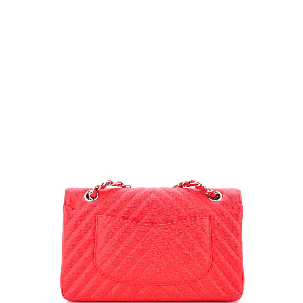 Classic Double Flap Bag Chevron Caviar Medium