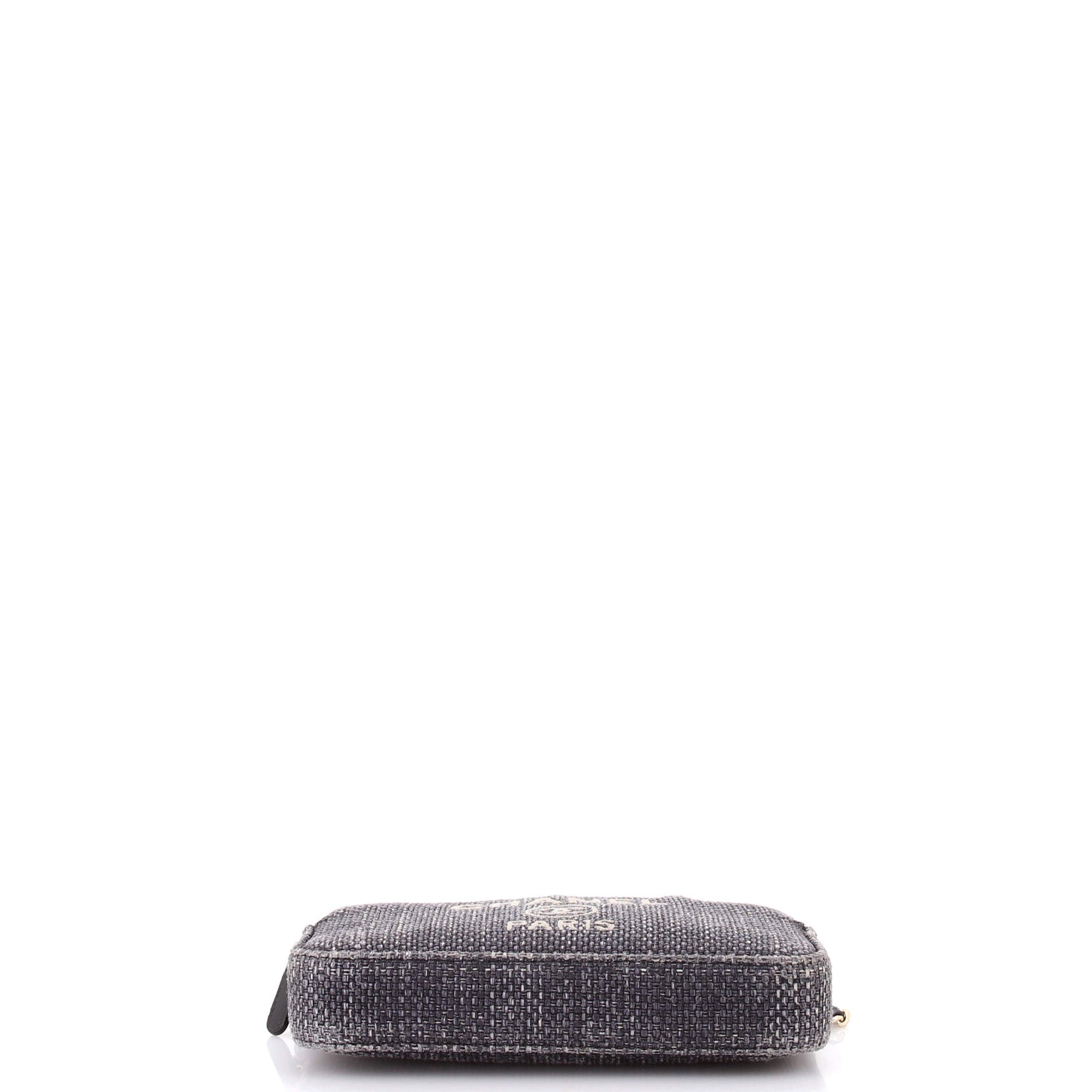 Deauville Double Zip Clutch with Chain Raffia