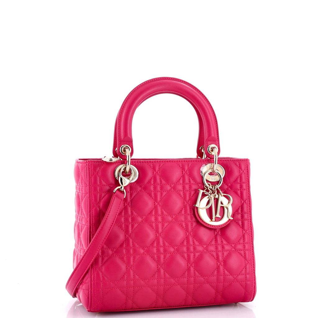 Lady Dior Bag Cannage Quilt Lambskin Medium