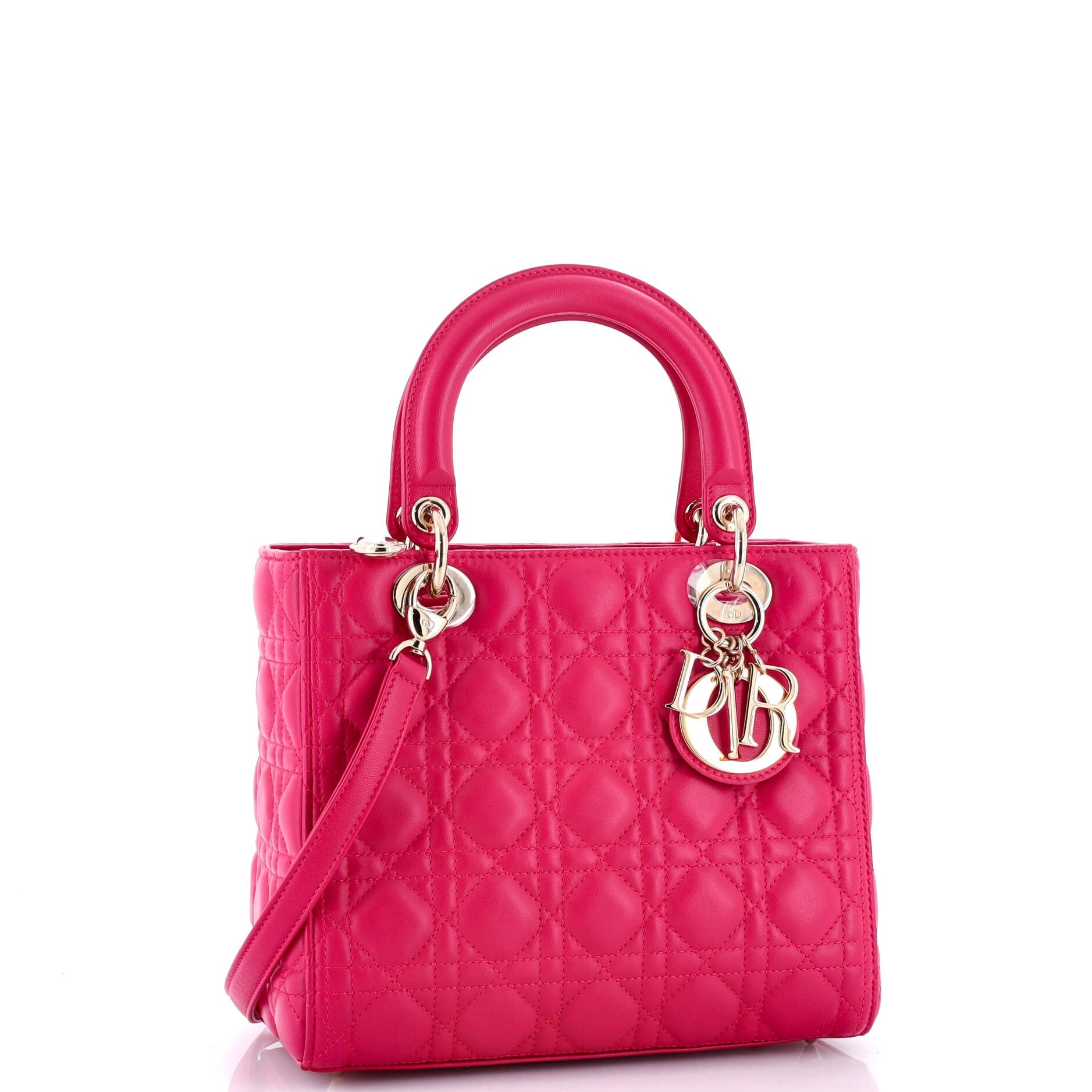 Lady Dior Bag Cannage Quilt Lambskin Medium