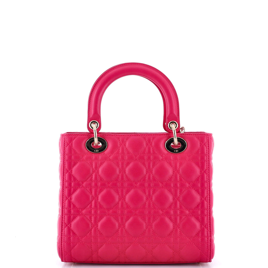 Lady Dior Bag Cannage Quilt Lambskin Medium