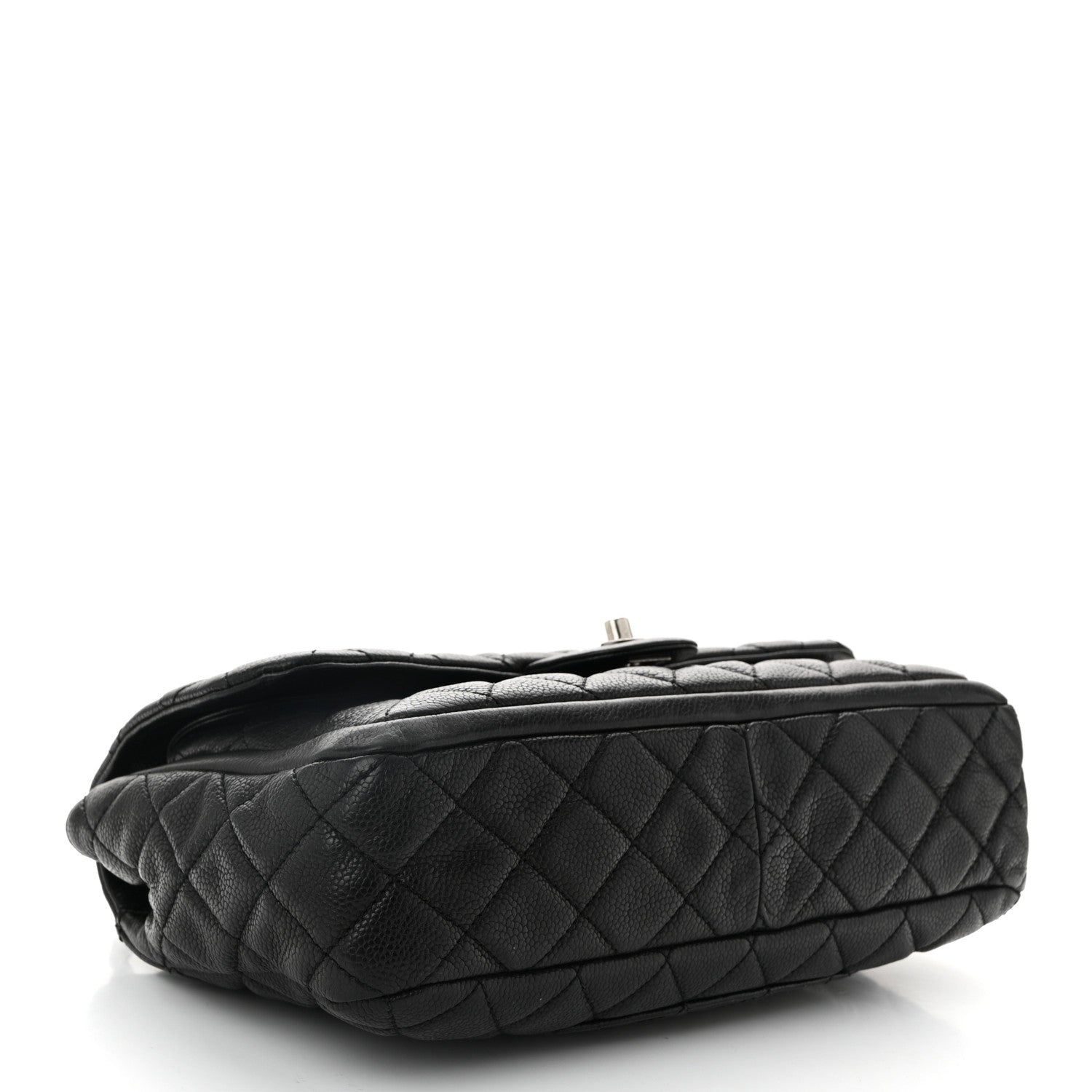 Caviar Quilted Medium Now and Forever Flap  Black