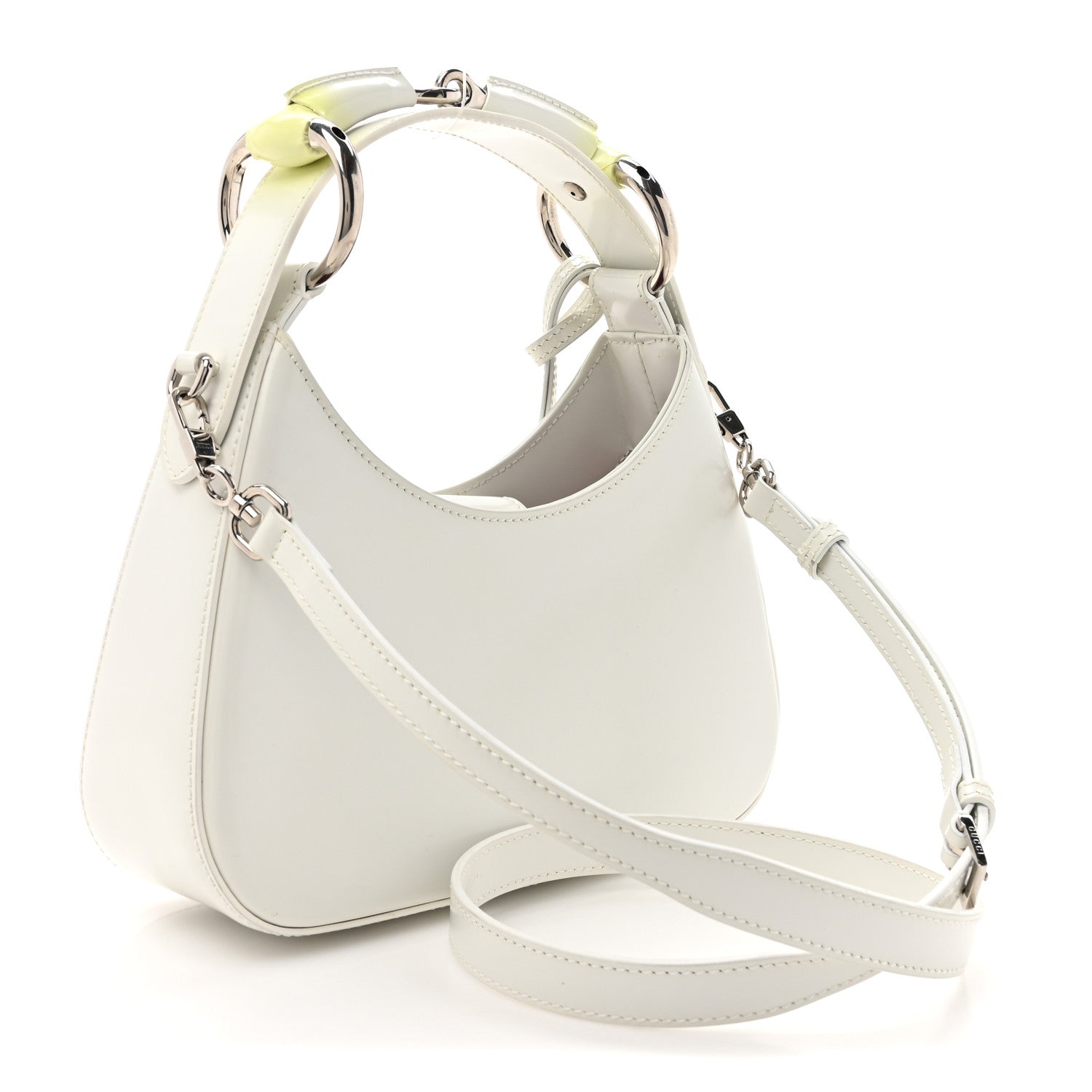 Master Lux Calfskin Horsebit Chain Shoulder Bag Great White