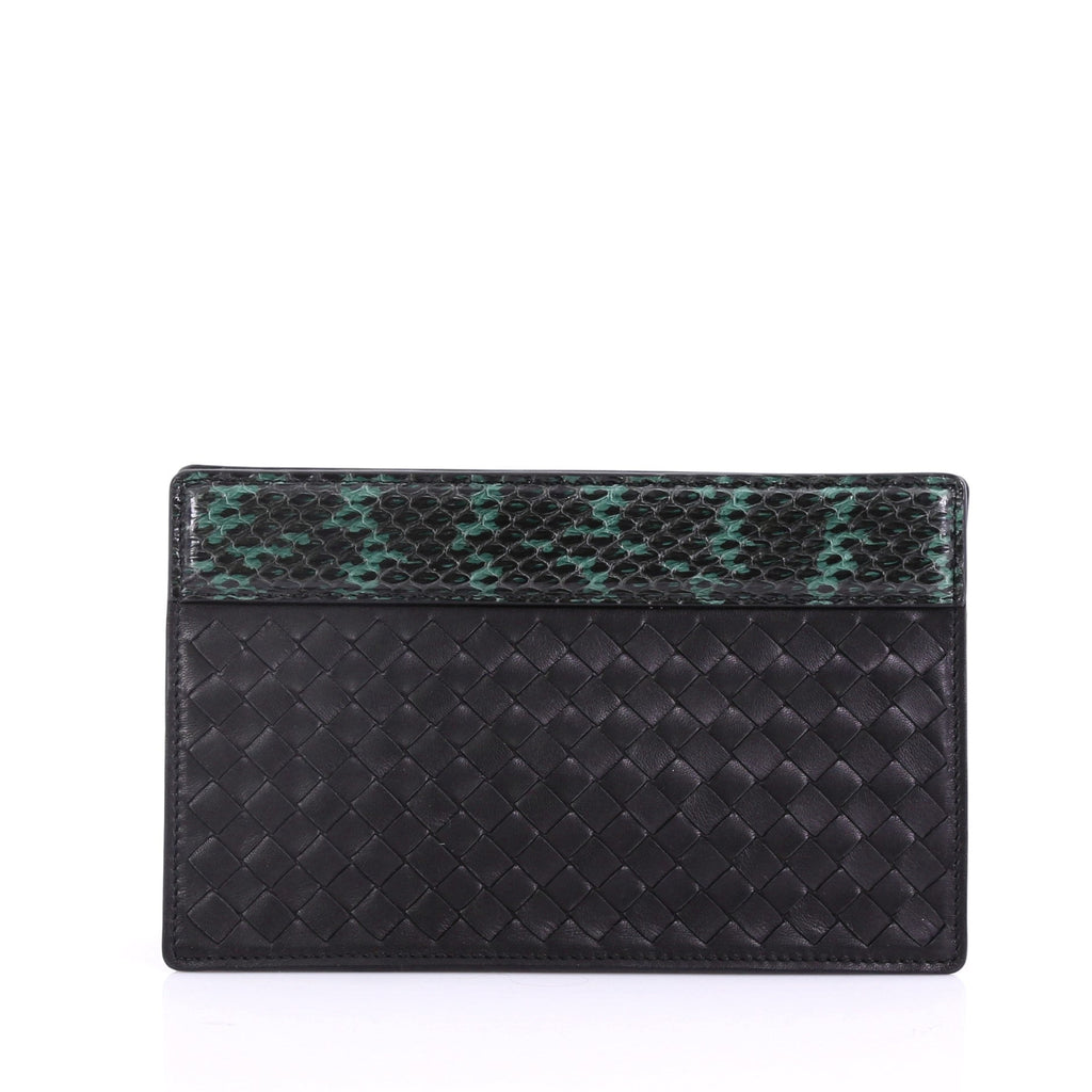 Clutch Intrecciato Nappa with Python Detail