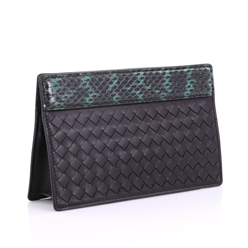 Clutch Intrecciato Nappa with Python Detail