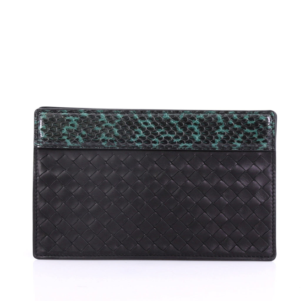 Clutch Intrecciato Nappa with Python Detail