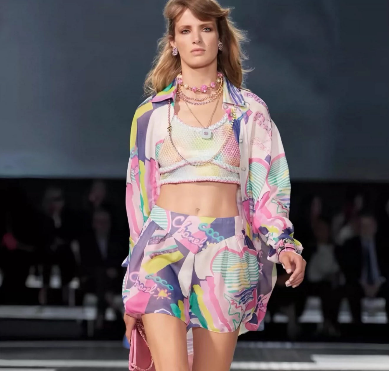 Chanel 24C Multicolor silk short