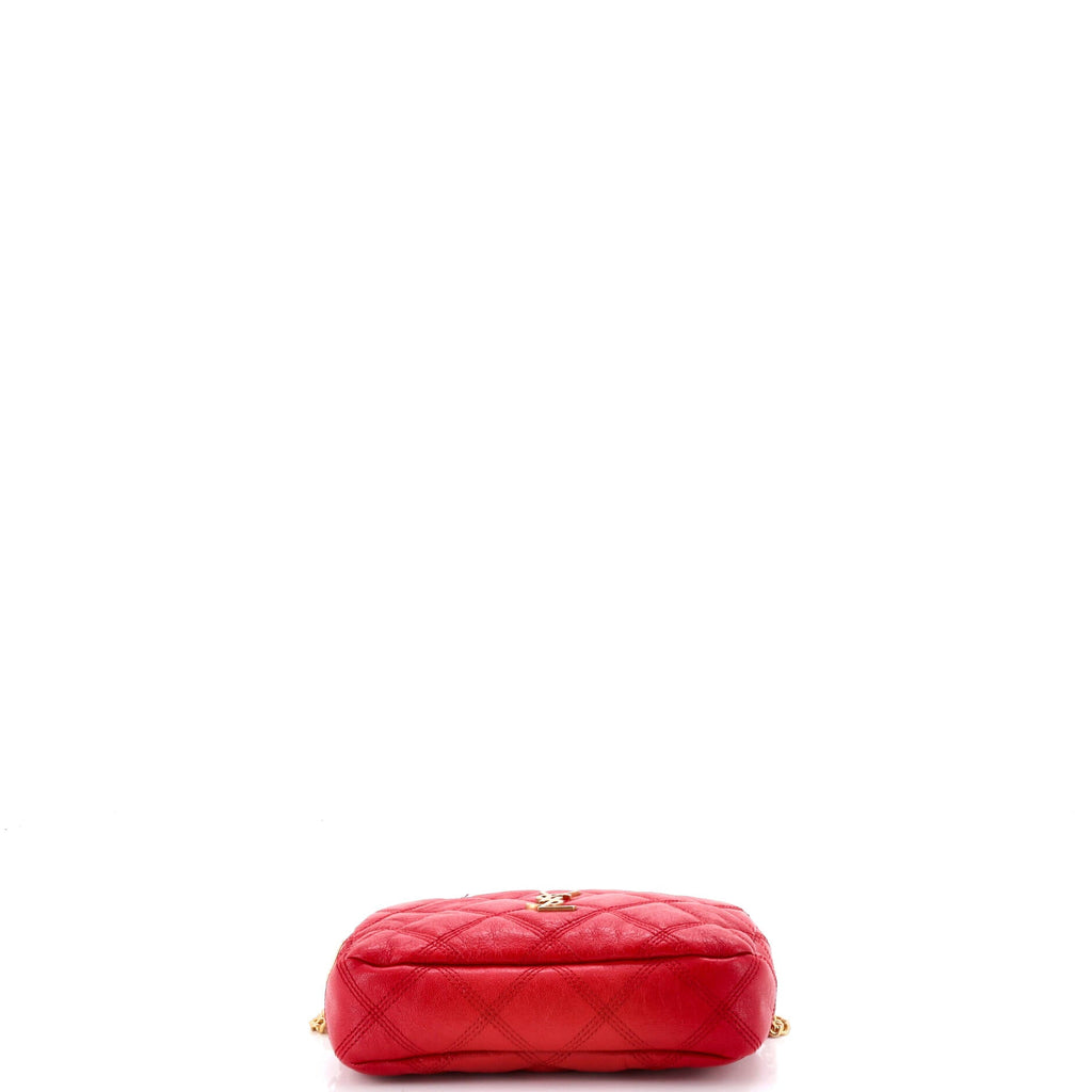 Becky Double Zip Crossbody Bag Quilted Leather Mini