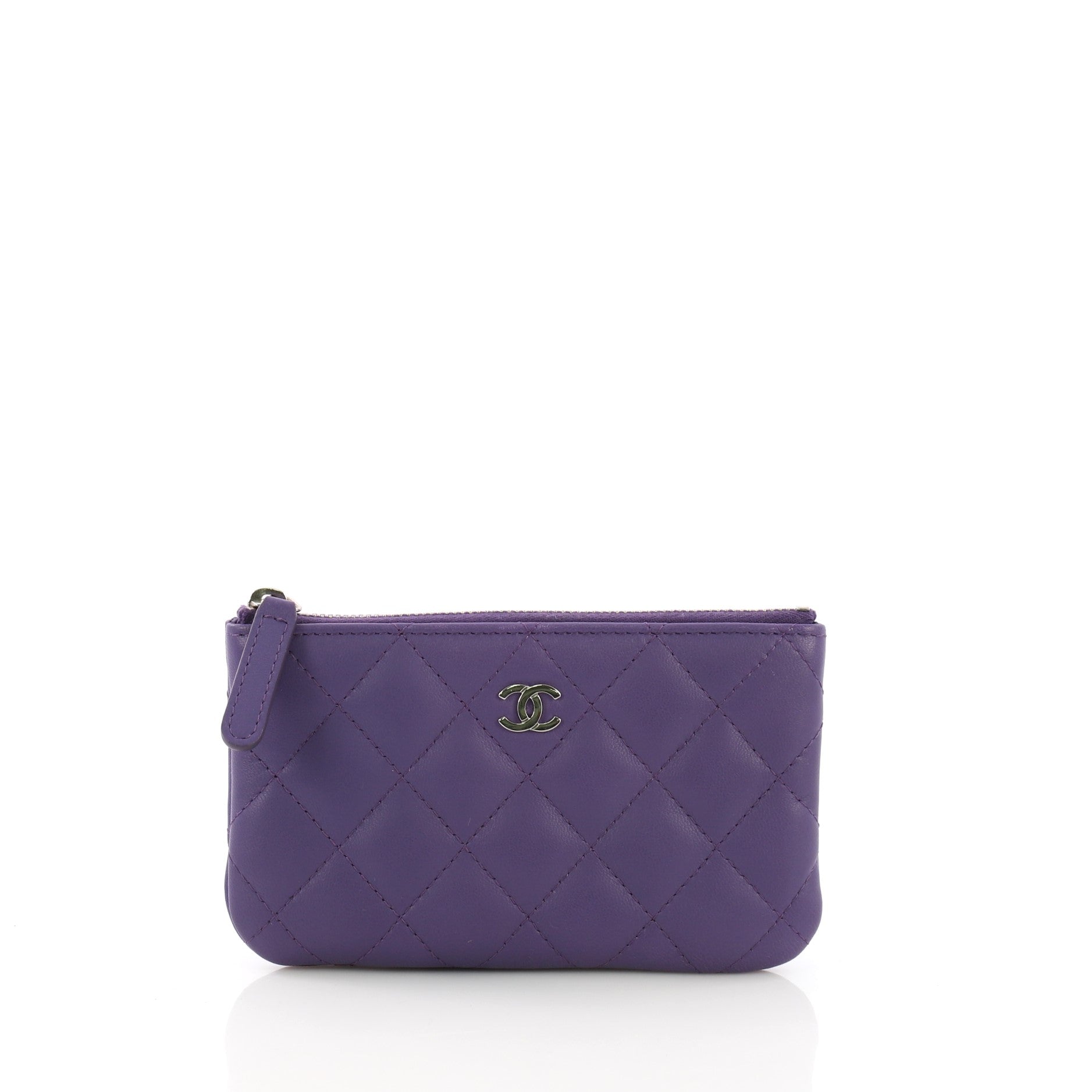 Classic O Case Pouch Quilted Lambskin Mini