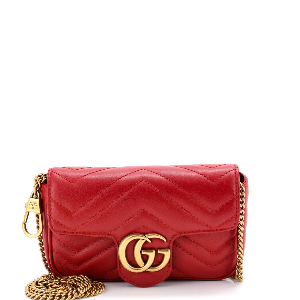 GG Marmont Flap Bag Matelasse Leather Super Mini