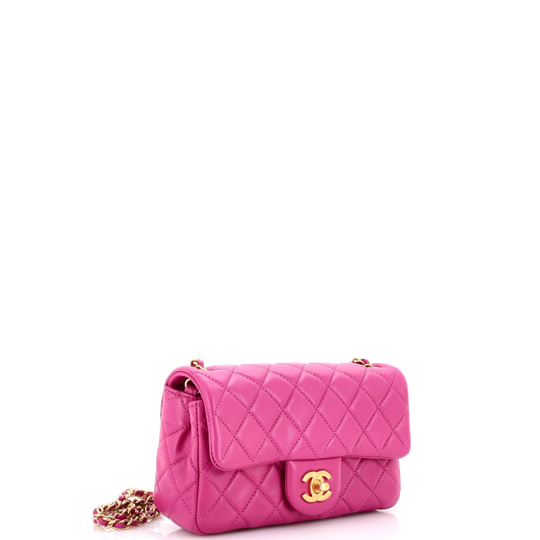 Pearl Crush Flap Bag Quilted Lambskin Mini
