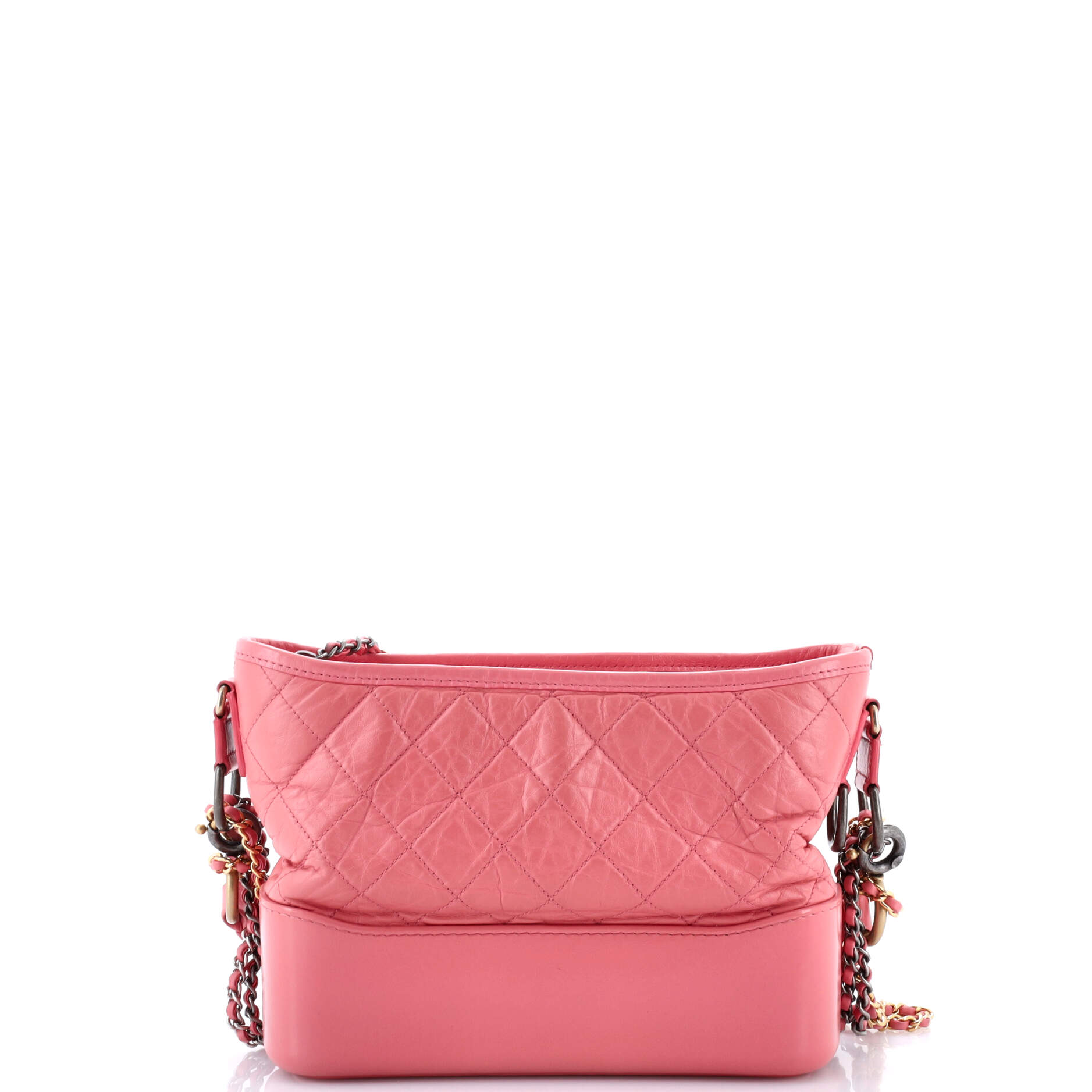Gabrielle Hobo with Logo Handle Quilted Aged Calfskin Medium