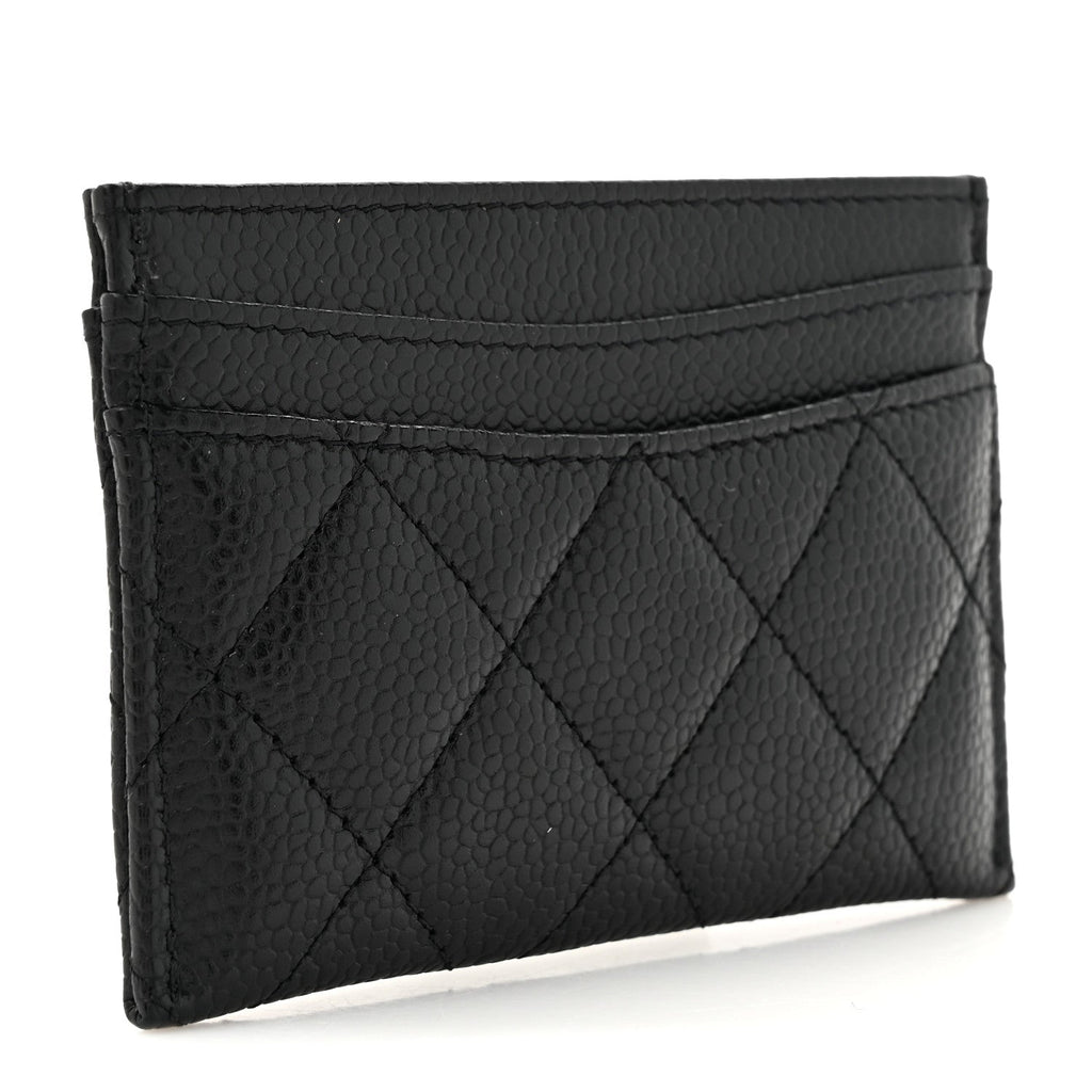 Caviar Quilted  Holder Black