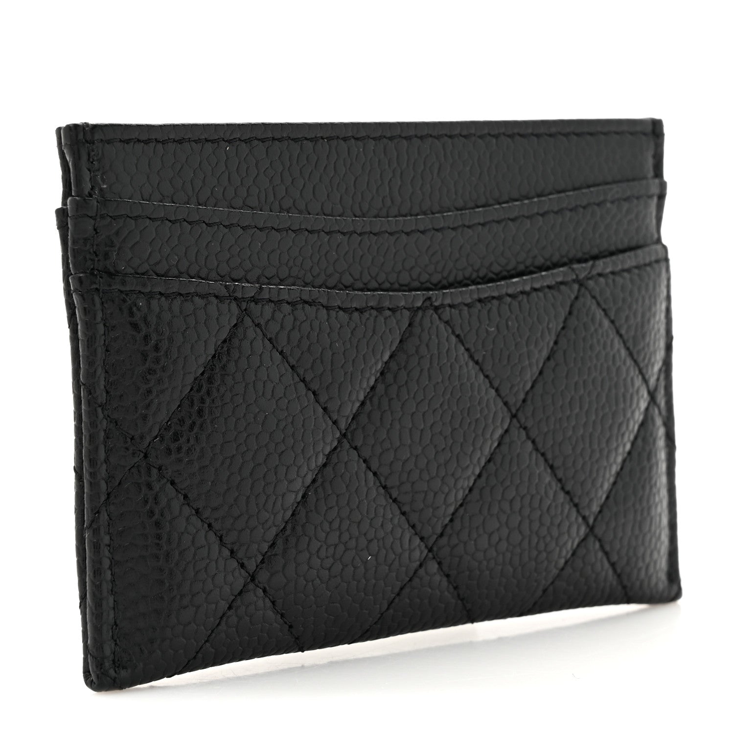 Caviar Quilted  Holder Black