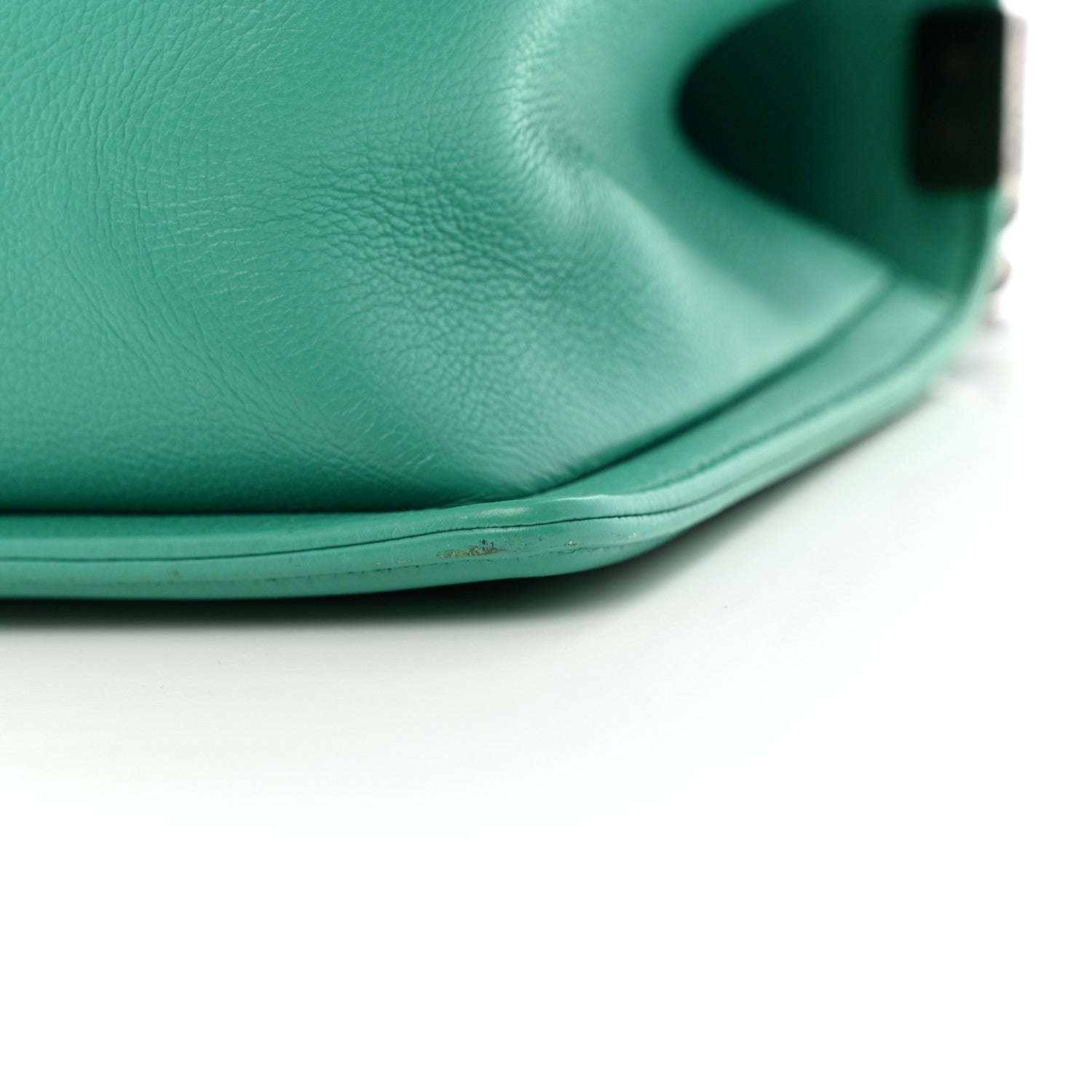 Calfskin Quilted Medium Boy Flap Turquoise