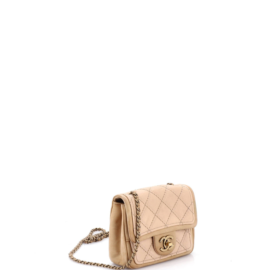 Sheriff's Star Square Flap Bag Quilted Calfskin Mini