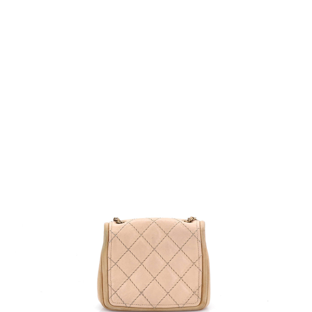 Sheriff's Star Square Flap Bag Quilted Calfskin Mini