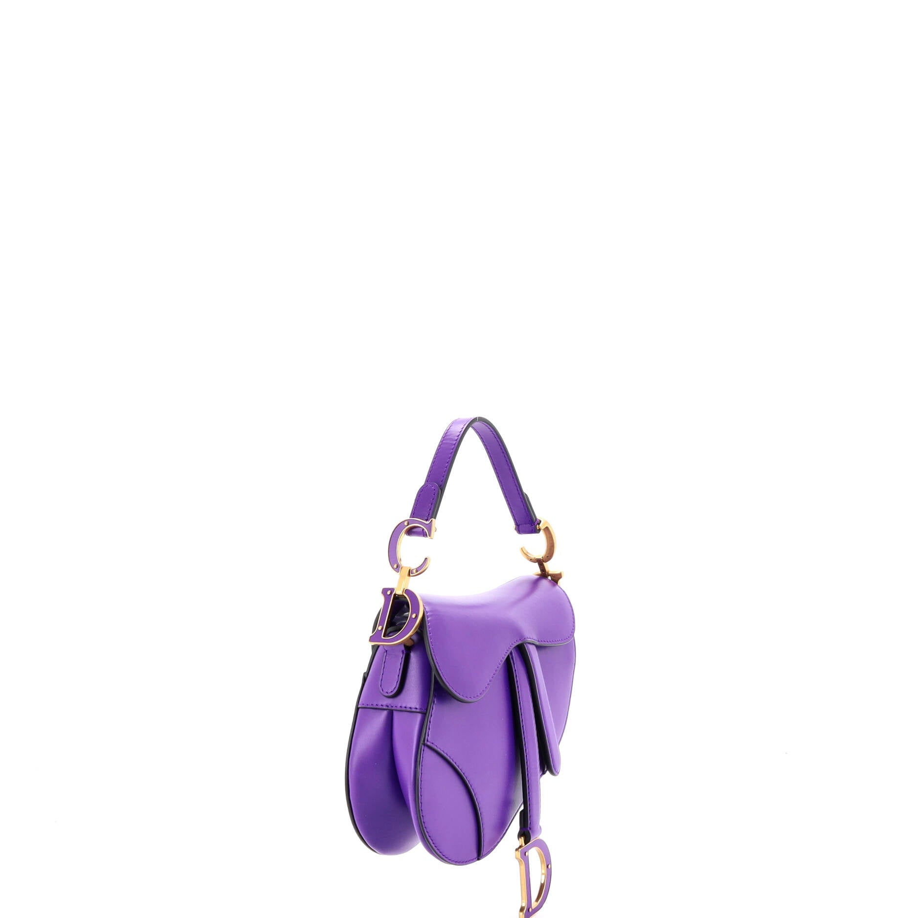 Saddle Handbag with Strap Leather Mini