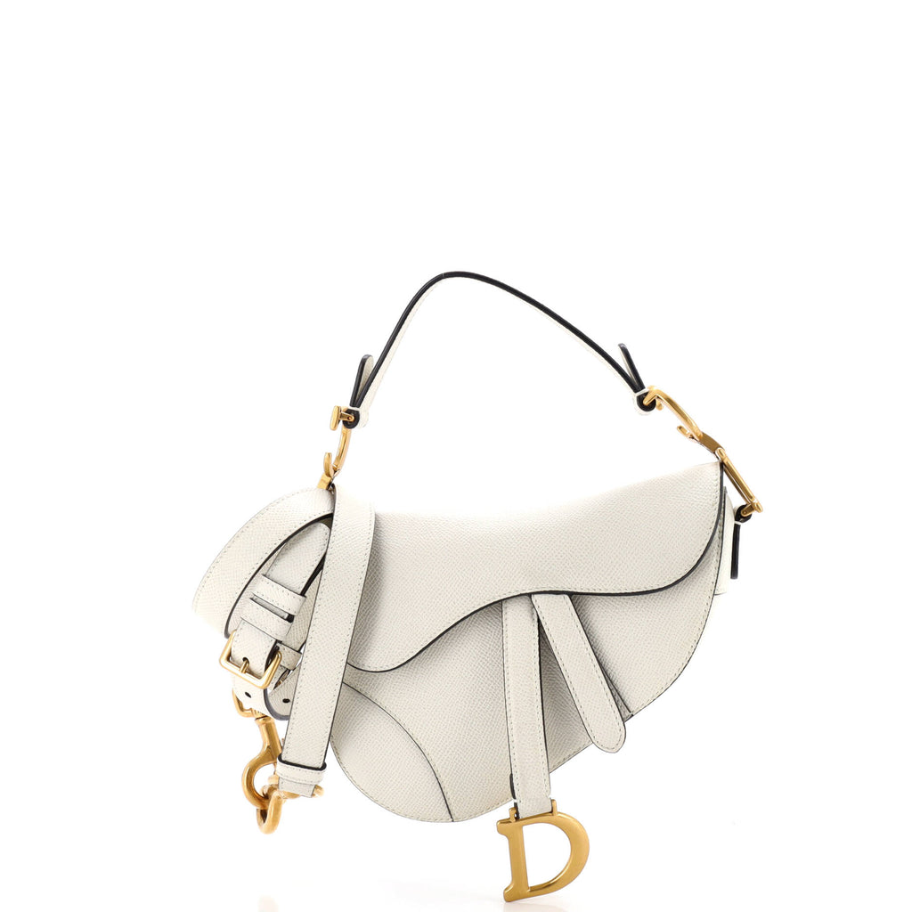 Saddle Handbag with Strap Leather Mini