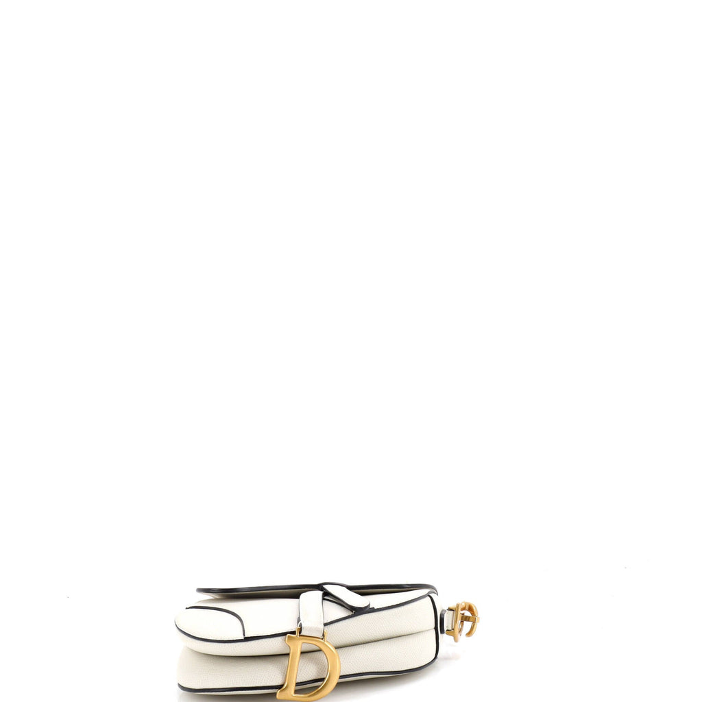 Saddle Handbag with Strap Leather Mini