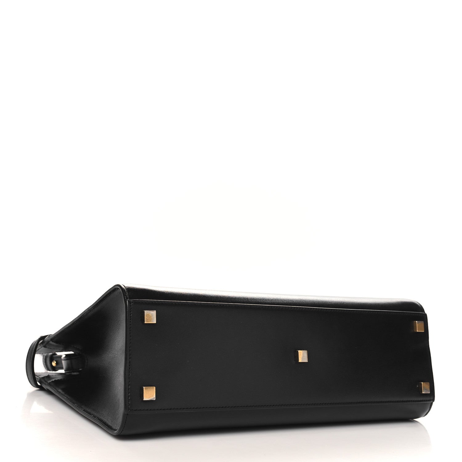 Calfskin Small Manhattan Shopper Tote Black