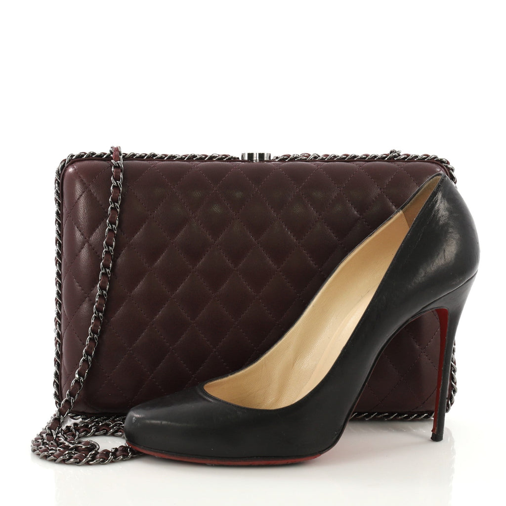 Chain Around Clutch Quilted Lambskin Large