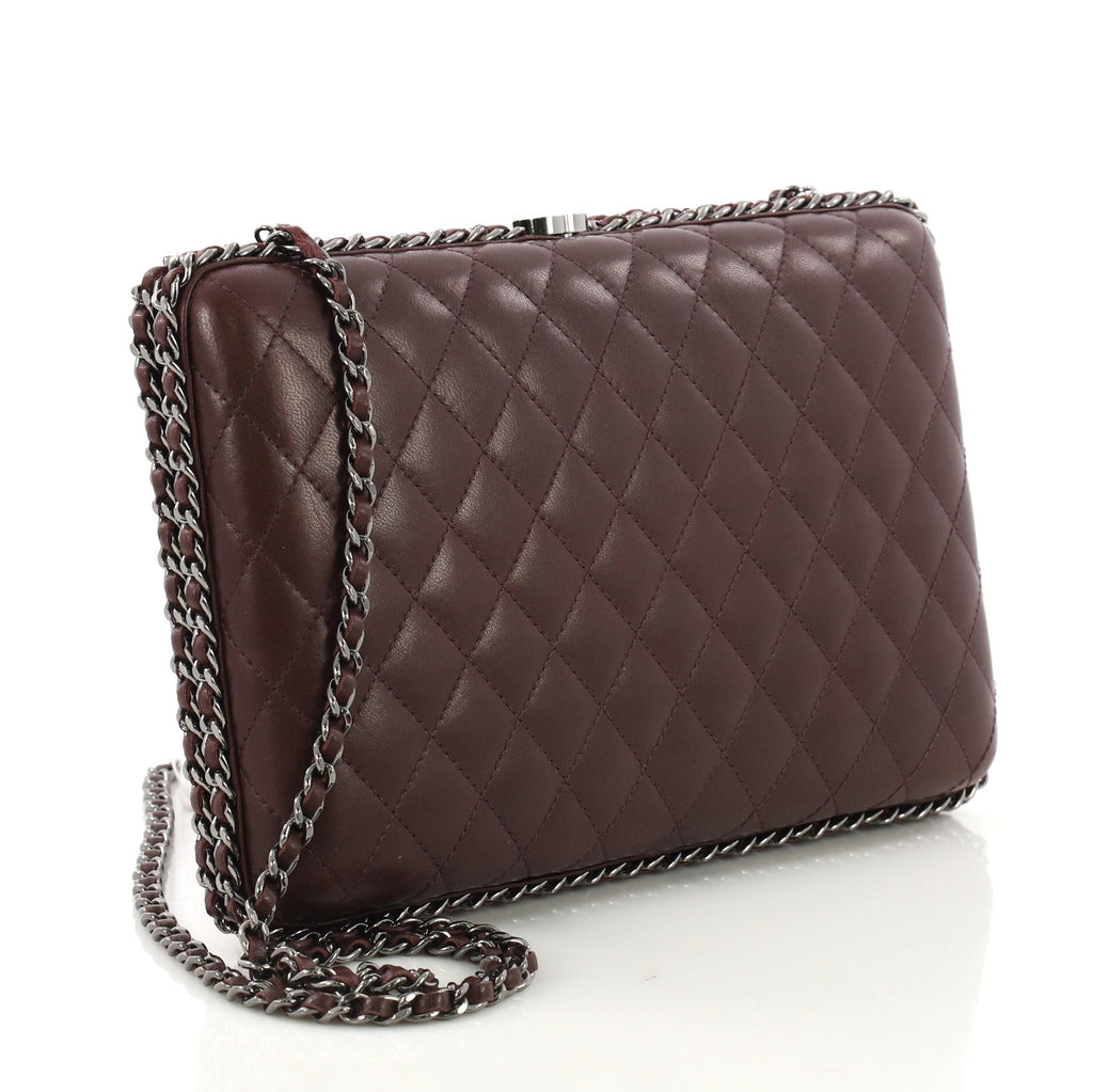 Chain Around Clutch Quilted Lambskin Large