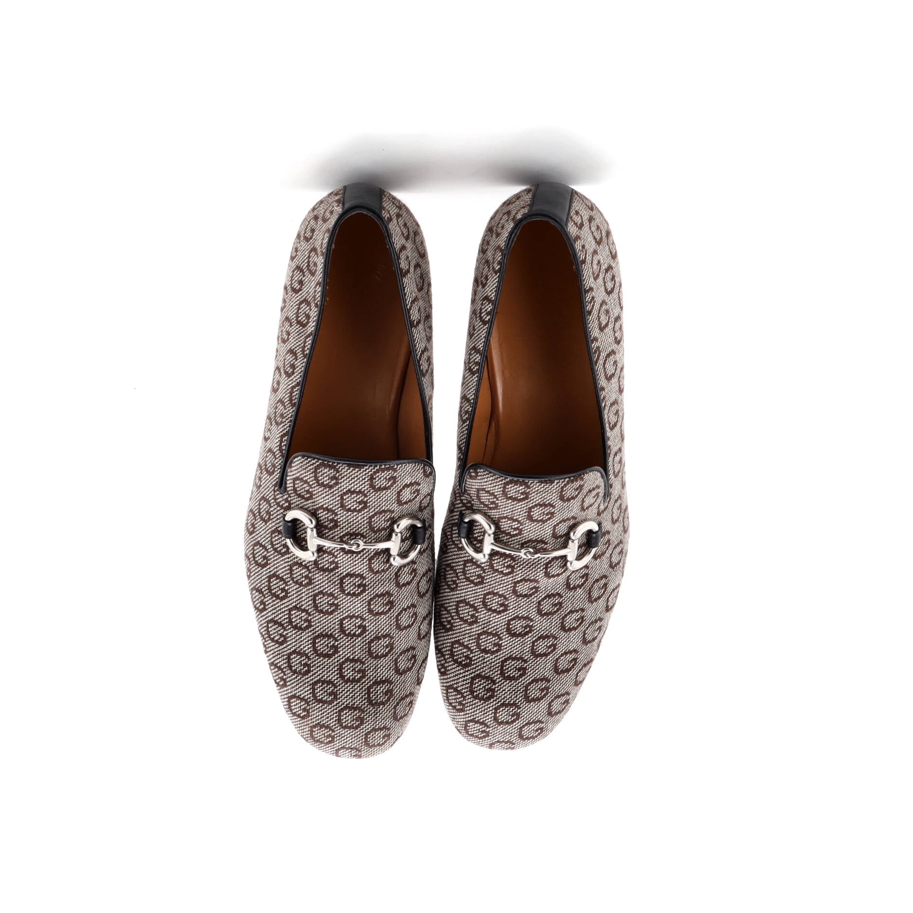 Men's Horsebit Loafers Double G Printed Canvas