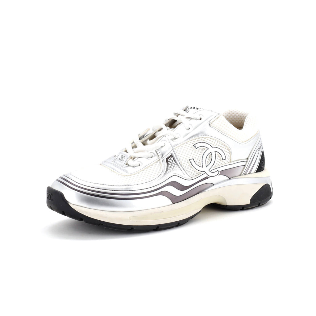 Women's CC Low-Top Sneakers Mesh and Laminated Leather