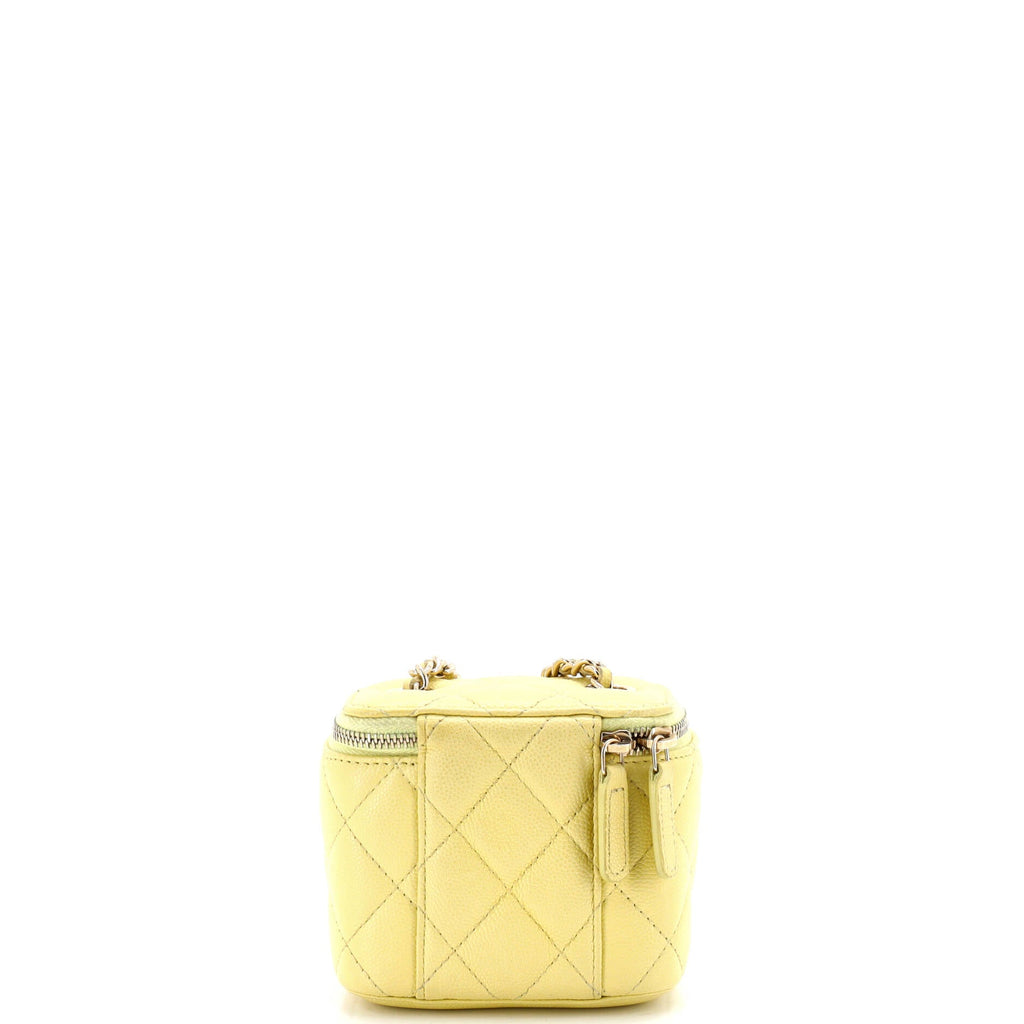 Classic Vanity Case with Chain Quilted Caviar Mini