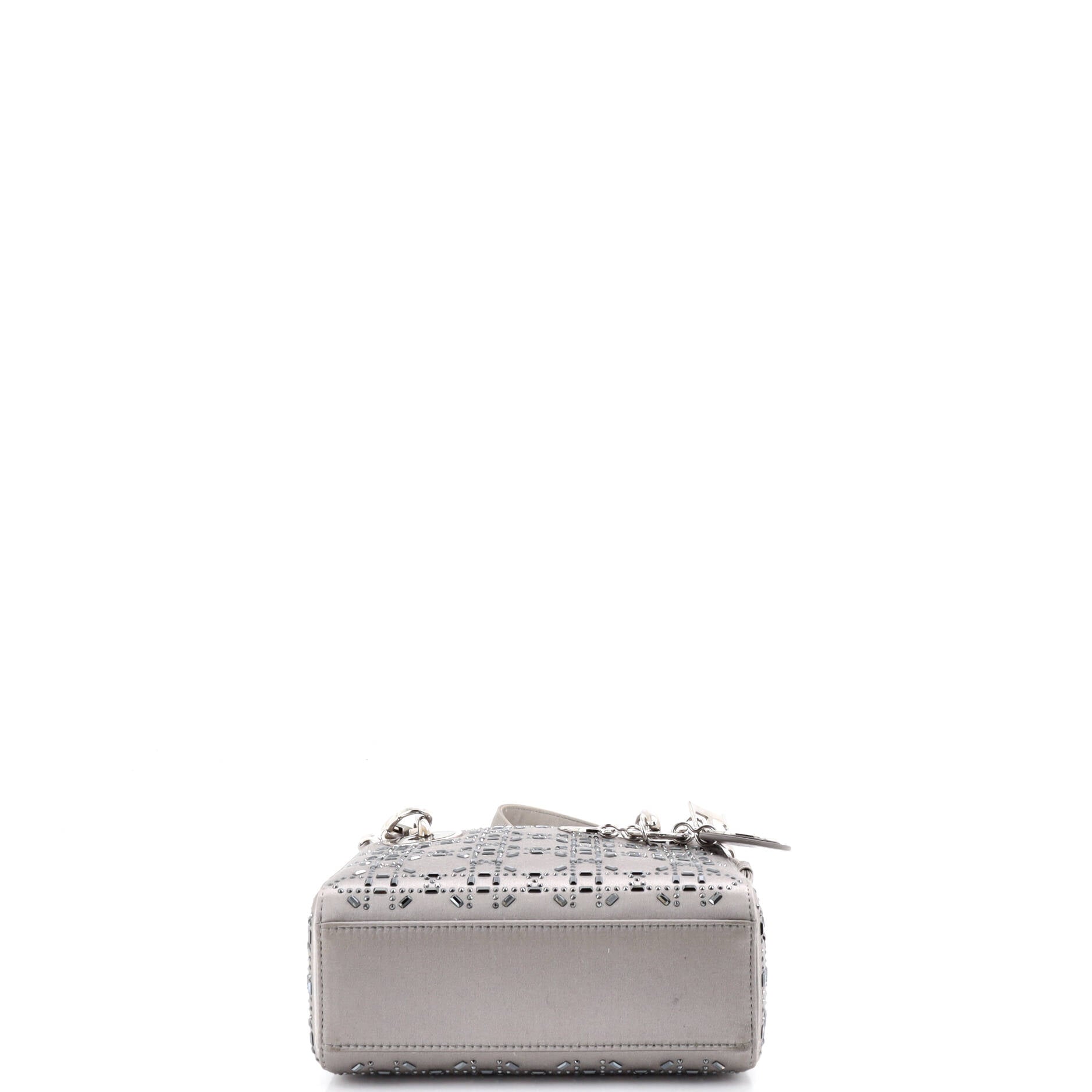 Lady Dior Bag Crystal Embellished Cannage Quilt Satin Mini
