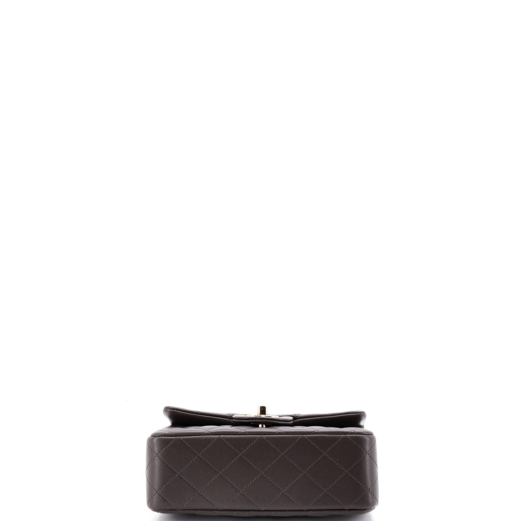 Classic Single Flap Top Handle Bag Quilted Lambskin Mini