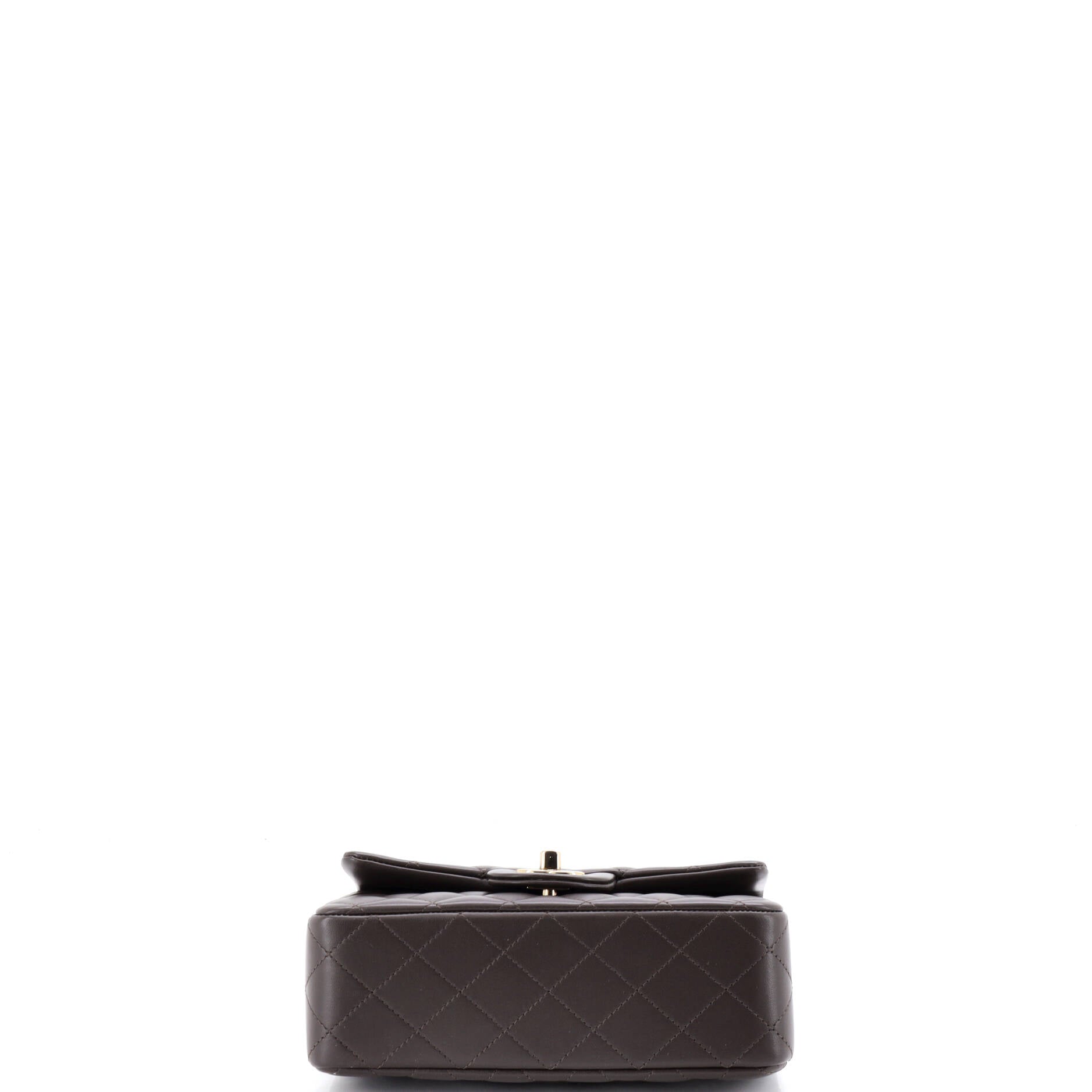 Classic Single Flap Top Handle Bag Quilted Lambskin Mini