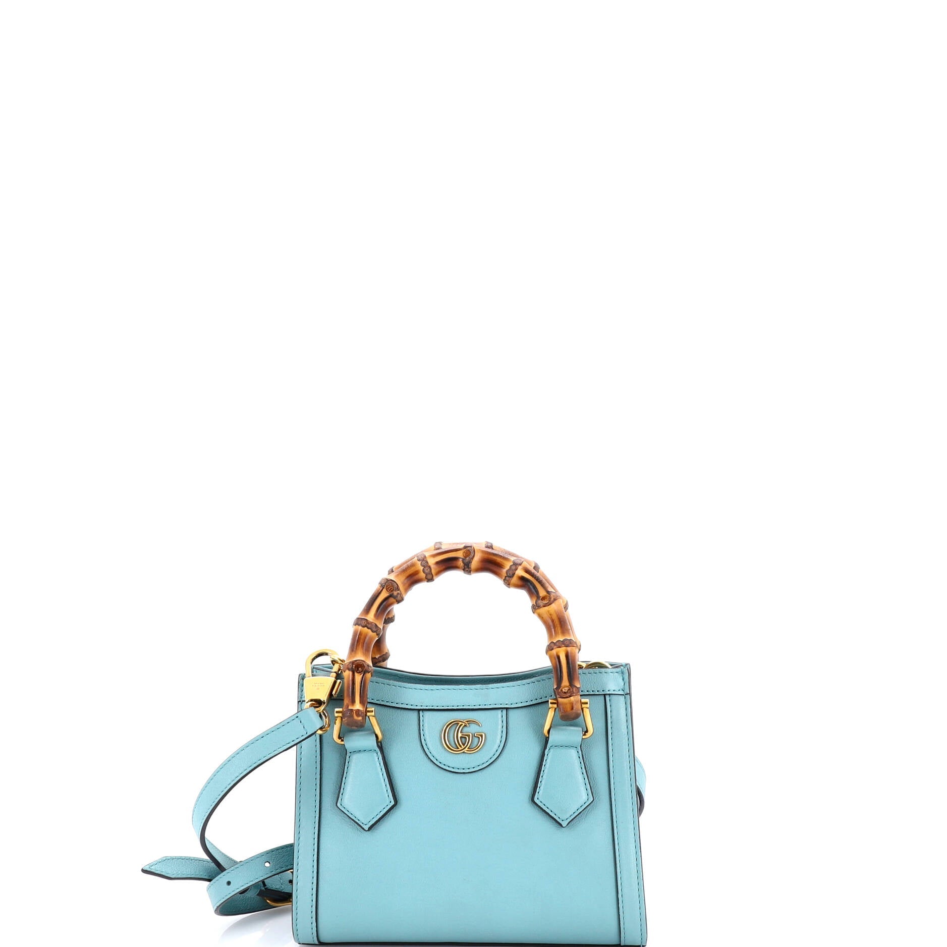 Diana NM Bamboo Handle Tote Leather Mini
