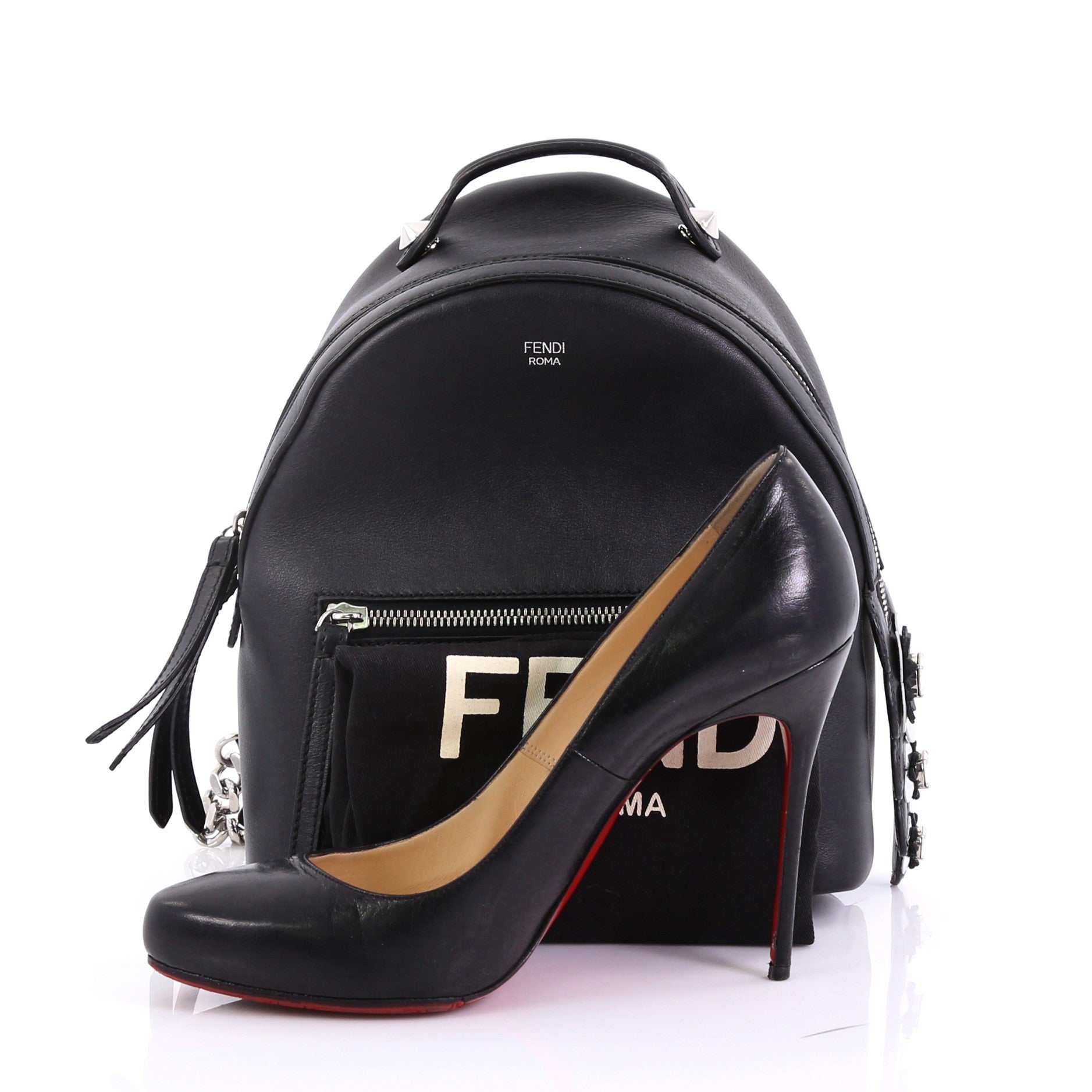 By The Way Backpack Leather with Crystals Mini