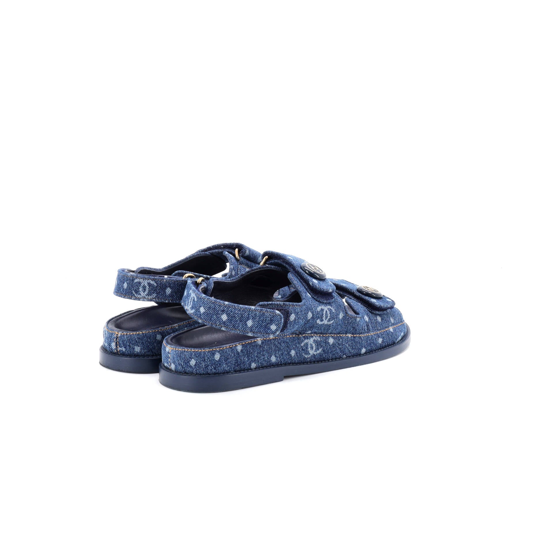 Women's Velcro Dad Sandals Printed Denim