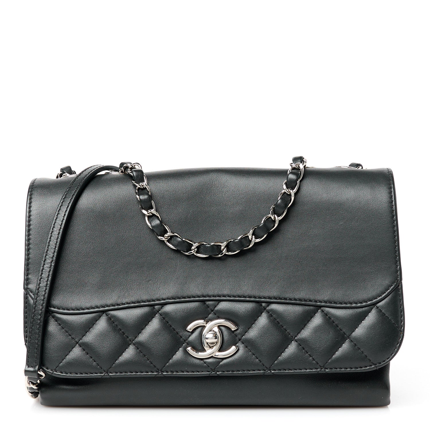 Calfskin Small Tramezzo Flap Black