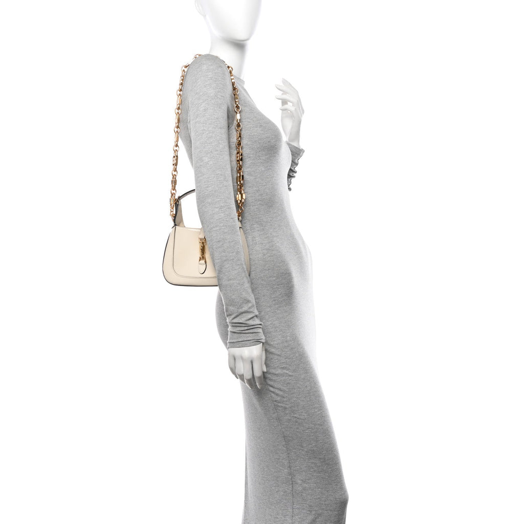 Patent Mini Jackie 1961 Crystal Hobo Mystic White