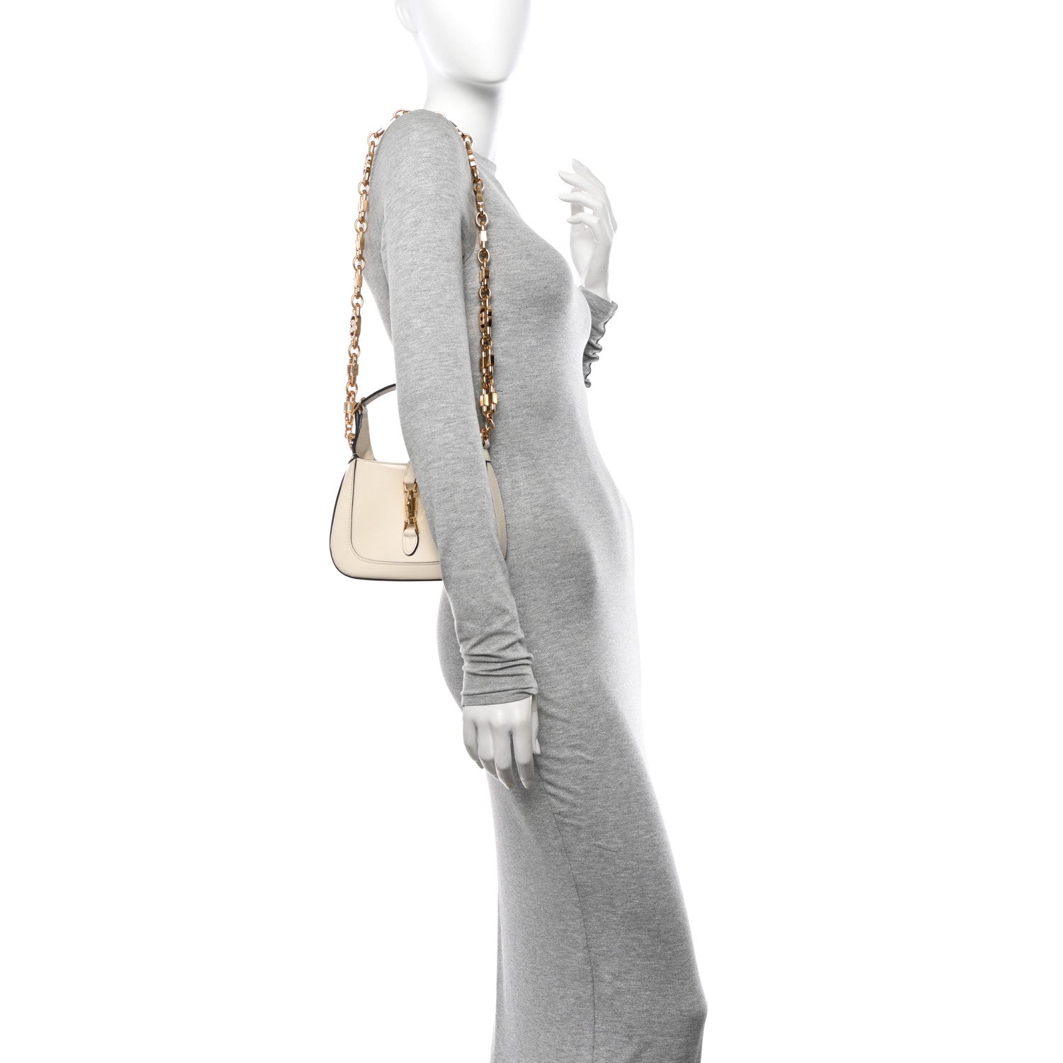 Patent Mini Jackie 1961 Crystal Hobo Mystic White