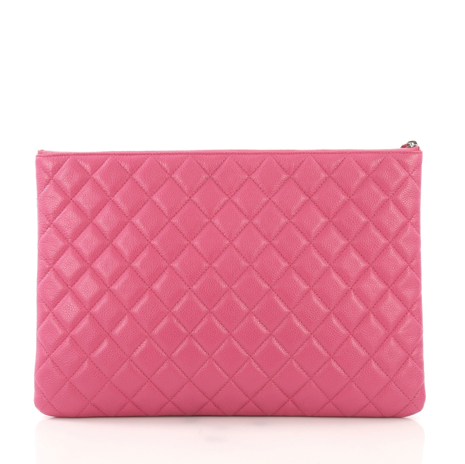 O Case Clutch Quilted Caviar Large