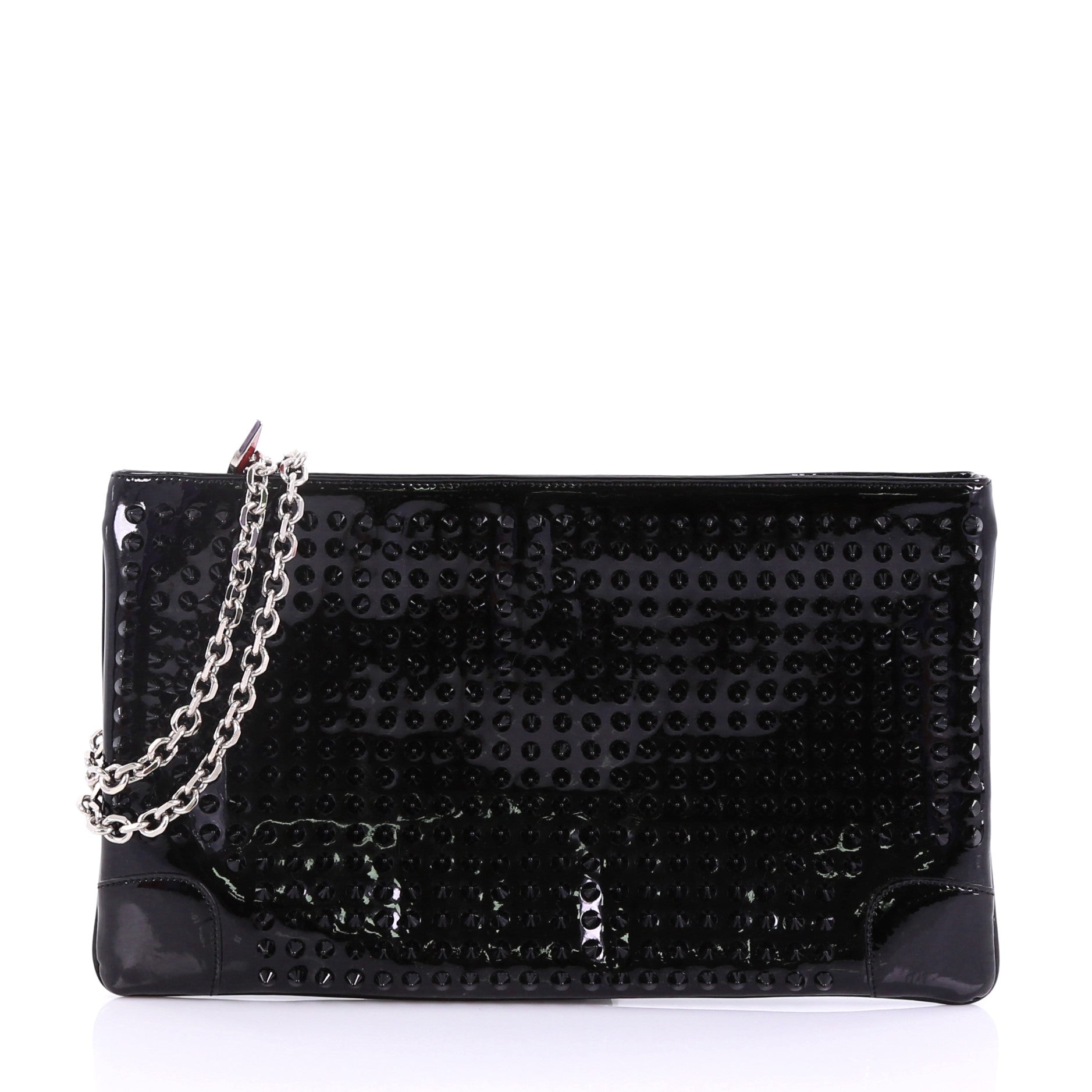 Loubiposh Clutch Spiked Patent