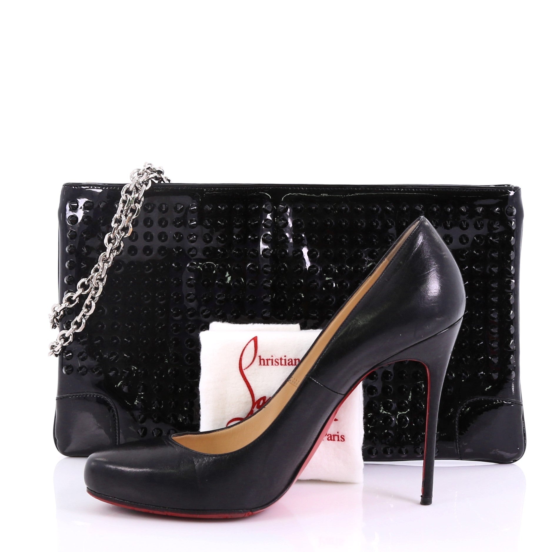 Loubiposh Clutch Spiked Patent