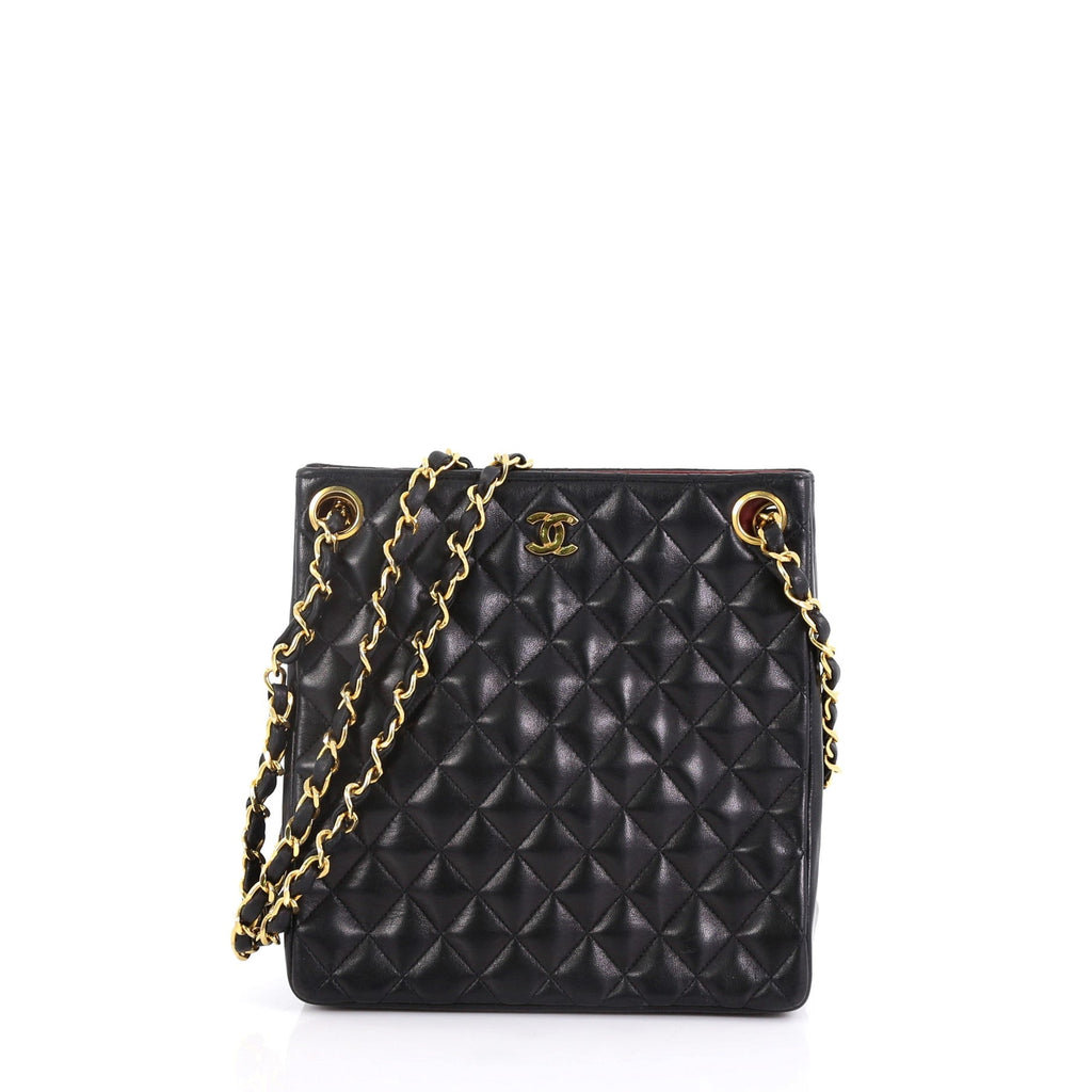 Vintage Chain Tote Quilted Lambskin Mini
