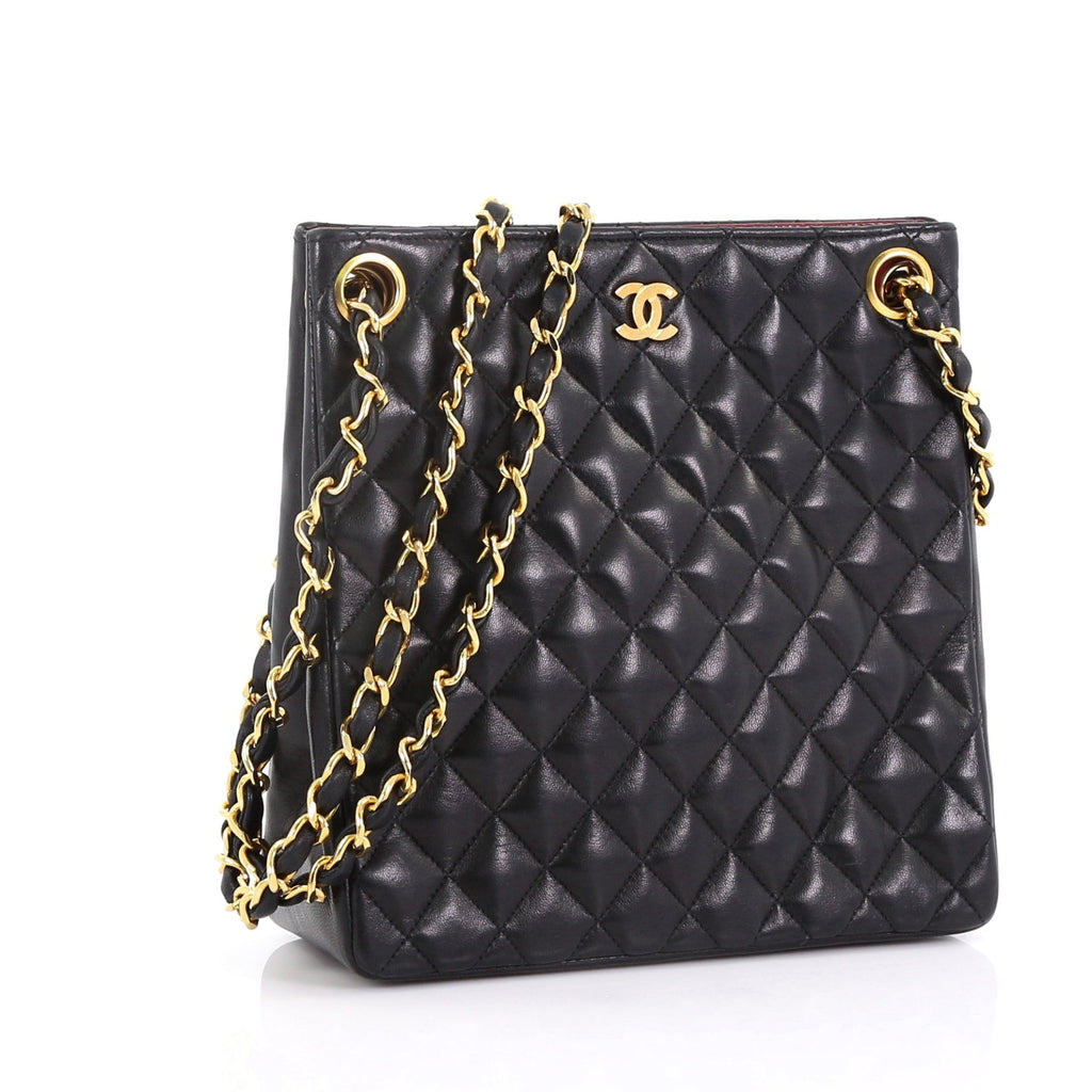 Vintage Chain Tote Quilted Lambskin Mini