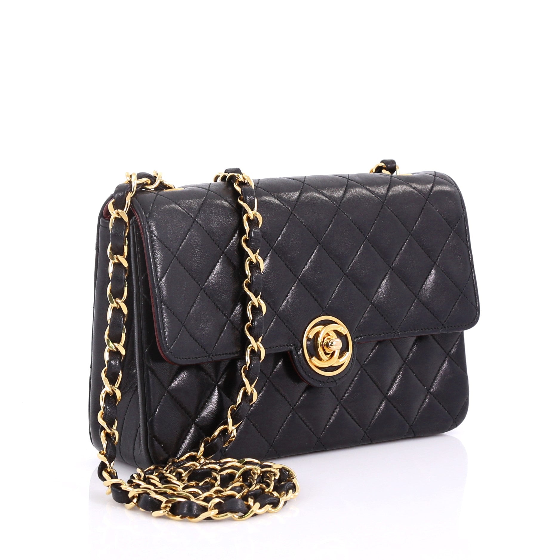Vintage CC Chain Flap Bag Quilted Leather Mini