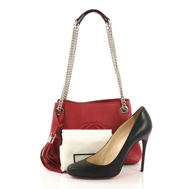 Soho Chain Strap Shoulder Bag Leather Mini
