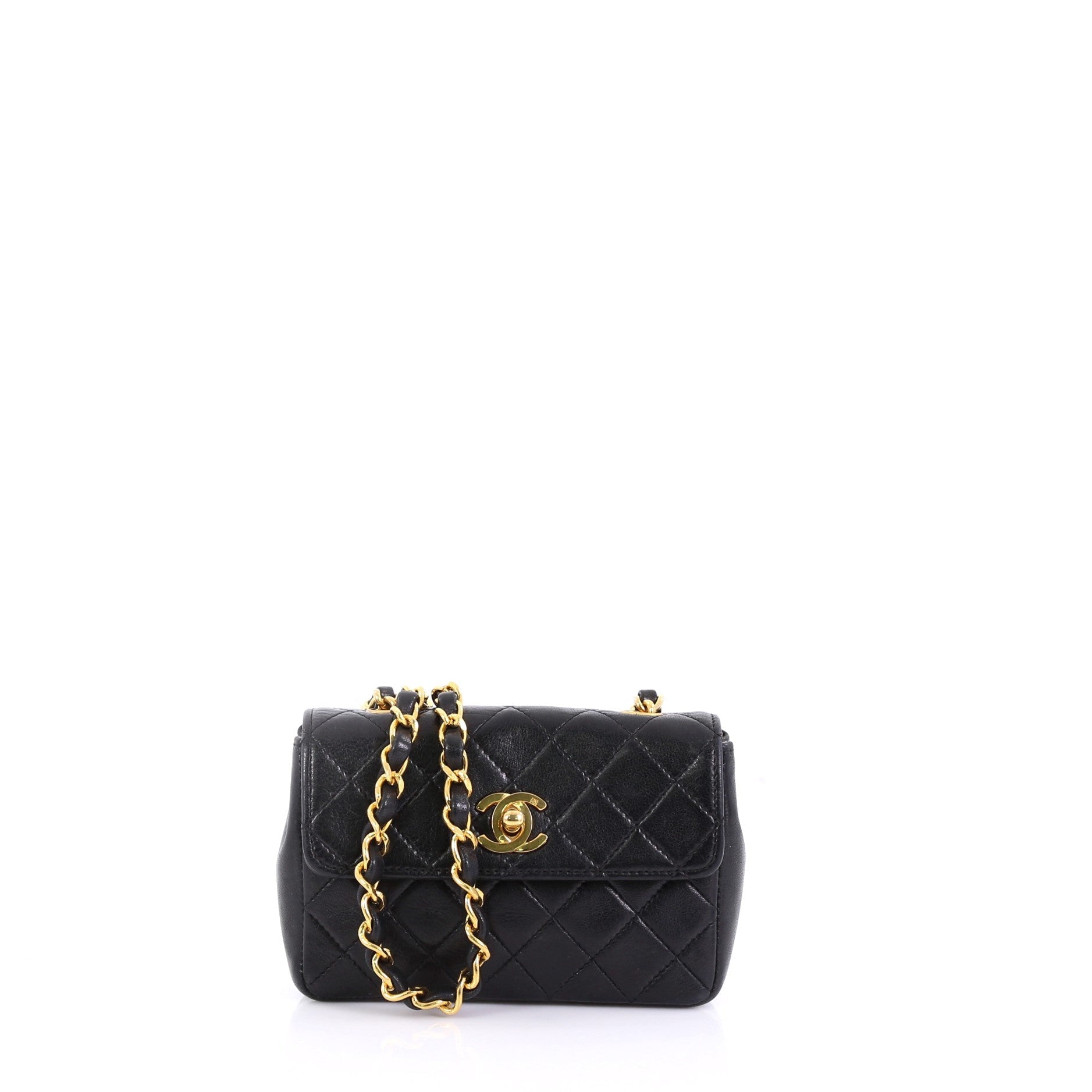 Vintage CC Chain Flap Bag Quilted Leather Extra Mini