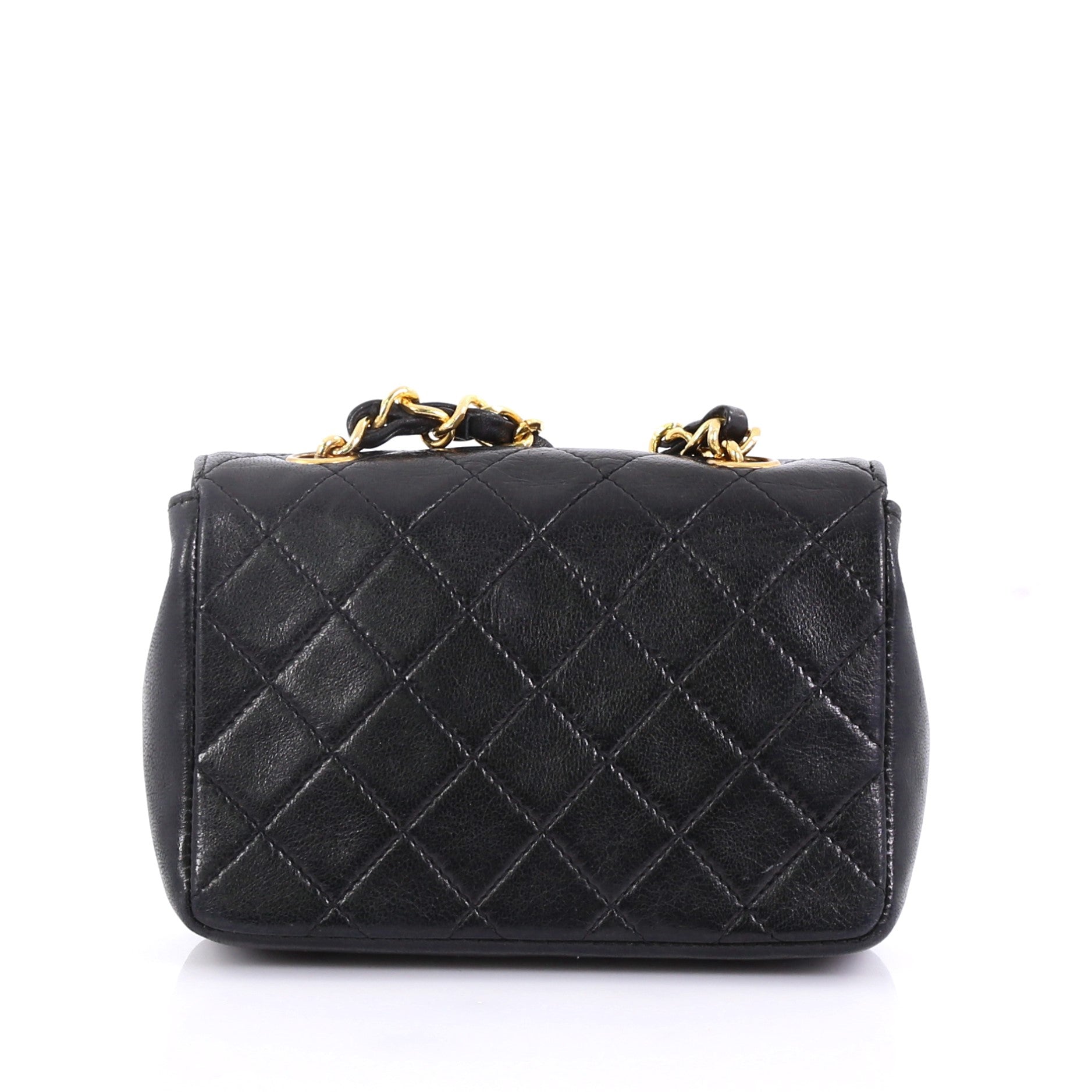 Vintage CC Chain Flap Bag Quilted Leather Extra Mini